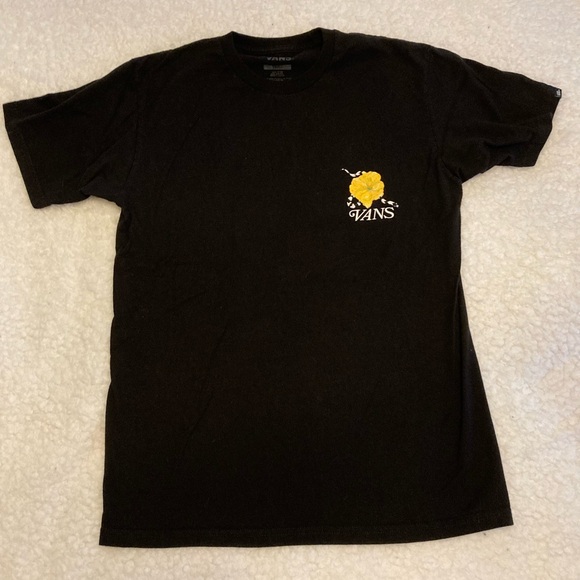 VANS Off the Wall rare vintage black T-shirt with snake & flower, size small - Picture 3 of 6